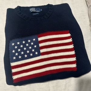 Vintage 90s Ralph Lauren Flag Sweater